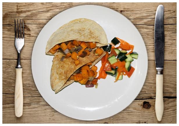 Sweet Potato Pita Wraps