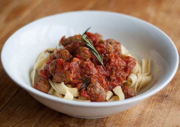 Chicken, Pistachio and Sage Sausage Ragu
