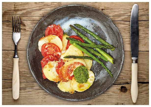 Kartoffelauflauf „Caprese“