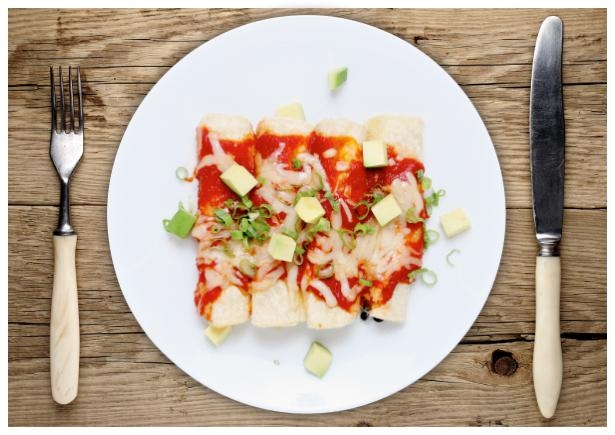 Cheesy Pork Enchiladas