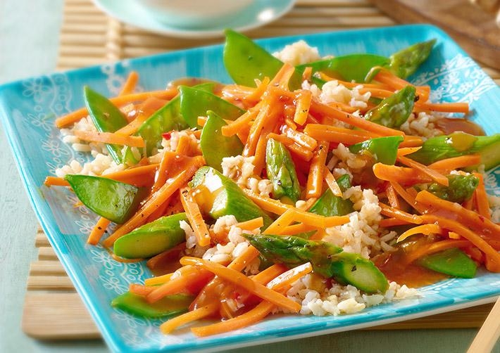 Gemüse-Wok „süß-sauer“