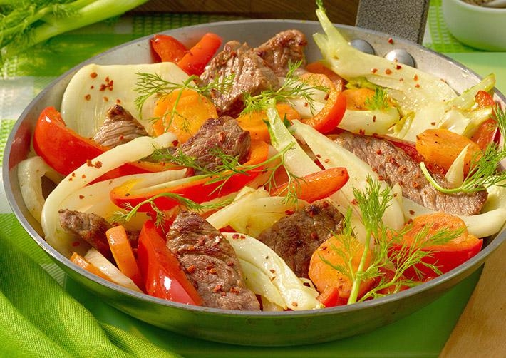Steakpfanne mit Gemüse