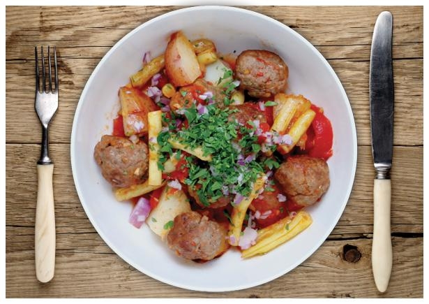 Garlic Skillet Meatballs