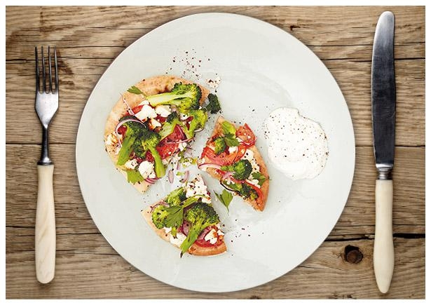 Mediterrane Pita-Pizza