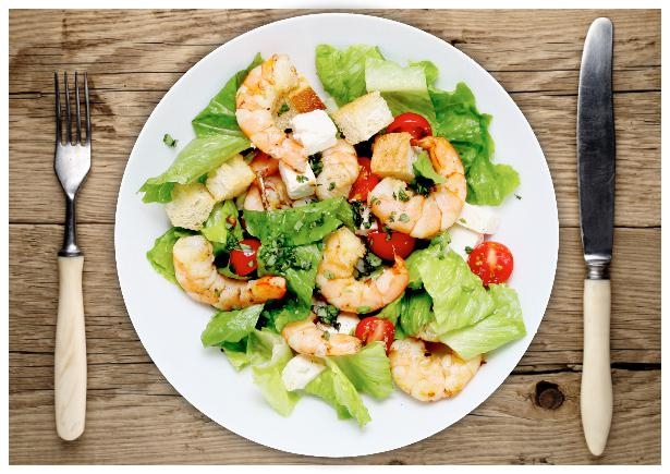 Lemony Shrimp Panzanella