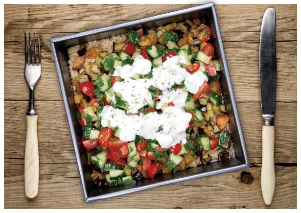 Warm Eggplant Layered Salad