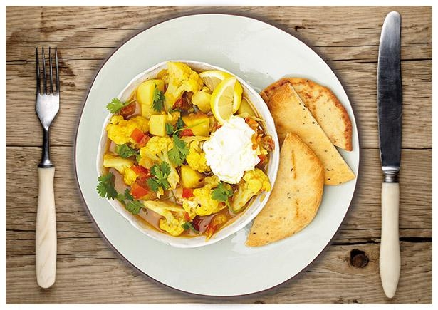 Feuriges Kartoffel-Blumenkohl Curry