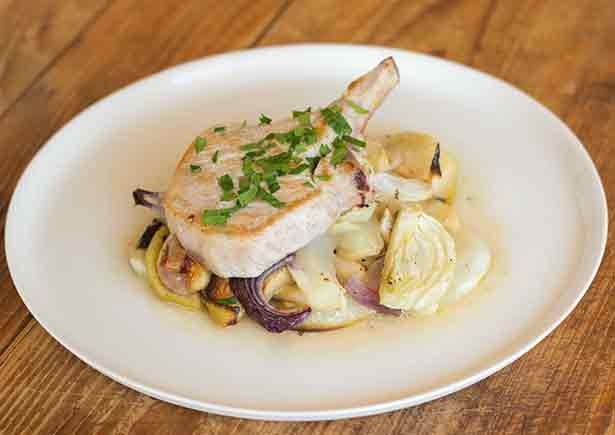 Pork Cutlets with Baked Fennel & Apple