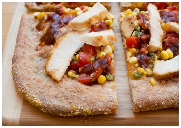 Tomato and Corn Salsa Pizza