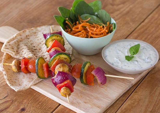 Rainbow Moroccan Skewers (v)