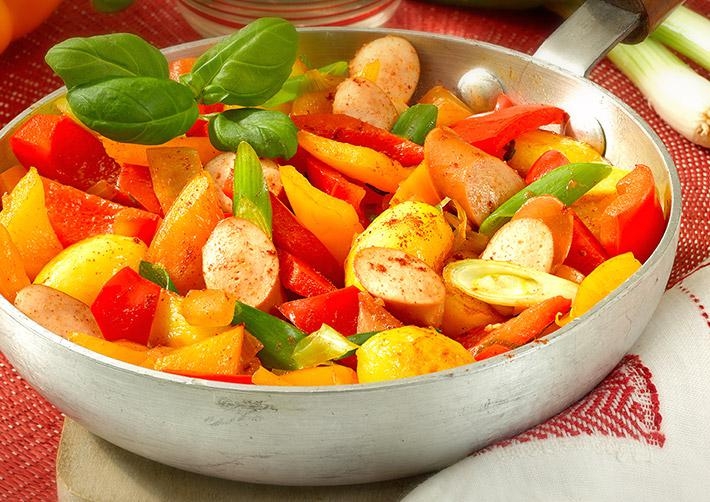 Kartoffelpfanne mit Wurst