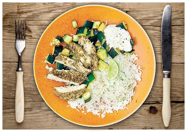 Hähnchenbrust in knusprigem Dukkah-Gewürzmantel