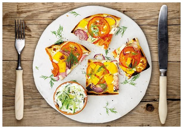 Mediterrane Fladenbrot Pizza