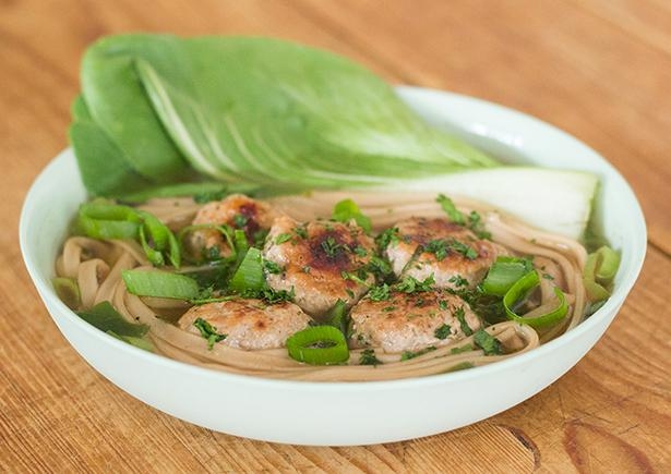 Ginger Pork Meatballs with Soup