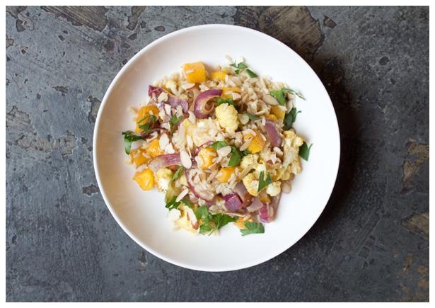 Curried Butternut Squash and Cauliflower