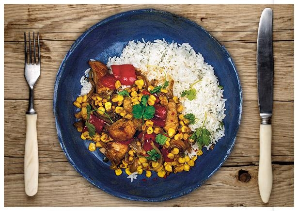 Kross gebratene Putenbrust-Gemüse-Pfanne