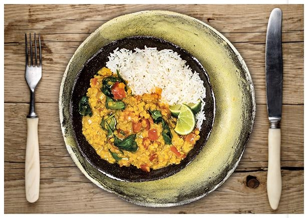 Pikanter Gemüse-Linsen-Eintopf