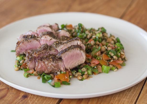 Za’atar Pork with Lentil Tabbouleh