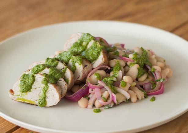 Pork with White Beans & Salsa Verde