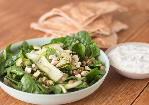 Grilled Zucchini with Cashew Yoghurt (v)