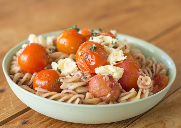 Roasted Tomato Fusili with Tapenade (v)