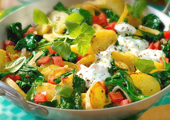 Spinat-Kartoffel-Pfanne