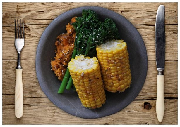 Sweet Potato Satay with Tenderstem 