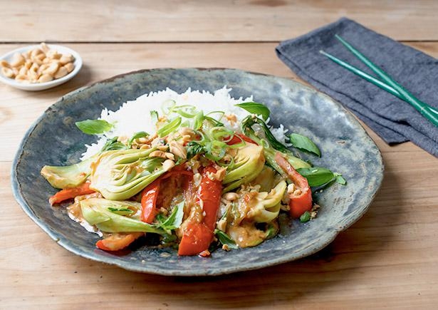 Thailändische Erdnuss Satay-Pfanne