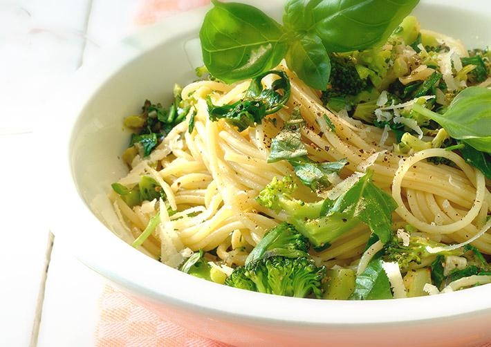 Brokkoli-Rucola-Spaghetti