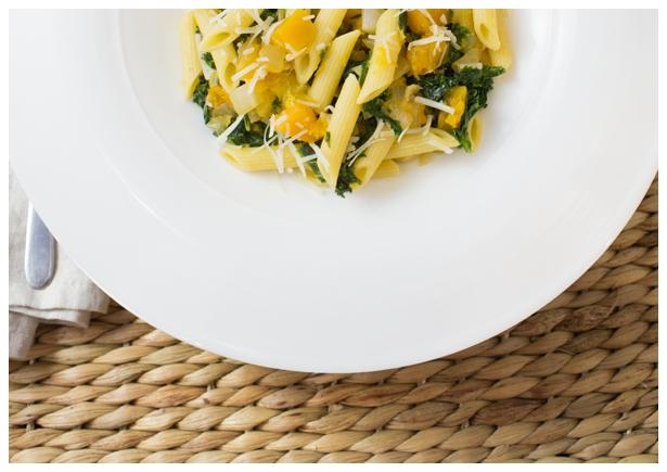 Kale and Pumpkin Penne