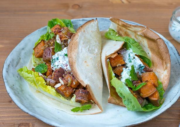 Libanesische Süßkartoffel Wraps