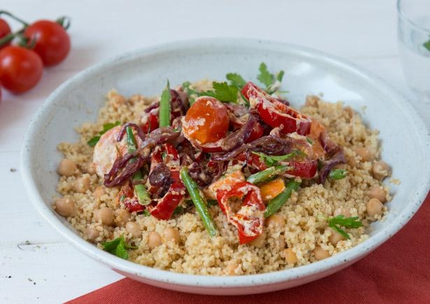 Cremiger, marokkanisch gewürzter Gemüsecouscous