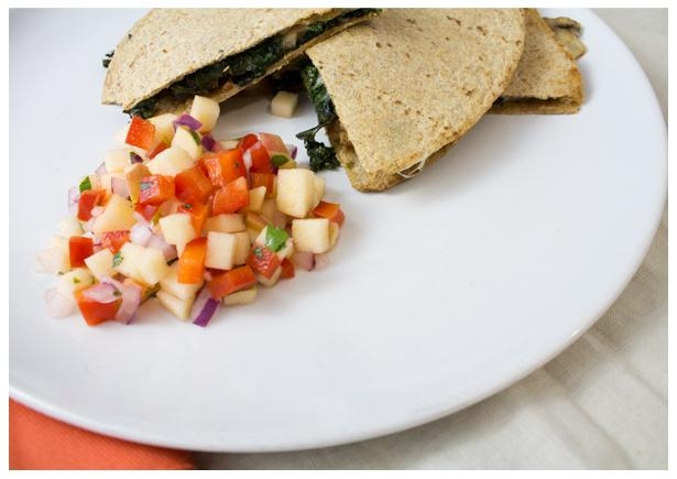 Kale and Mushroom Quesadillas