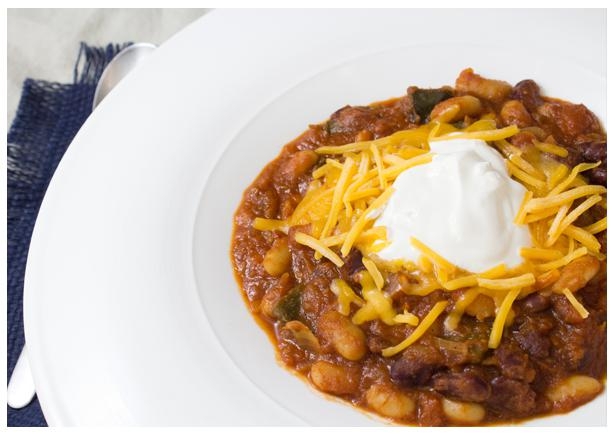 Spicy Two-Bean Poblano Chili