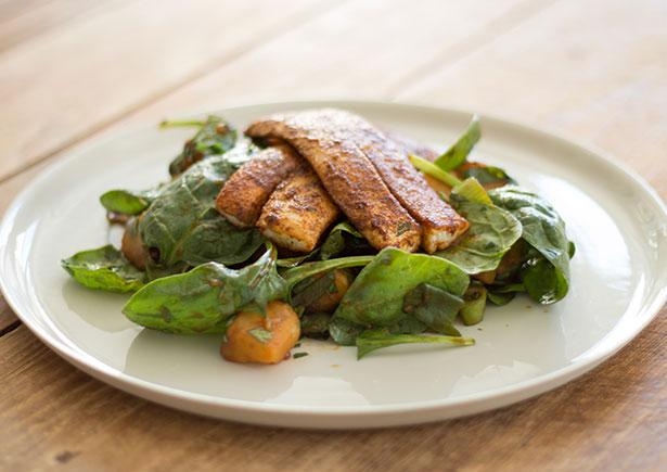 Spiced Fish with Asian Style Potato Salad
