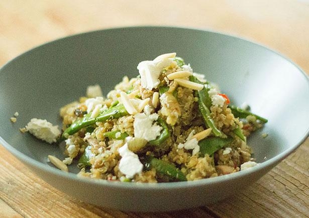 Nutty Almond Quinoa with Veggies & Fetta (v)
