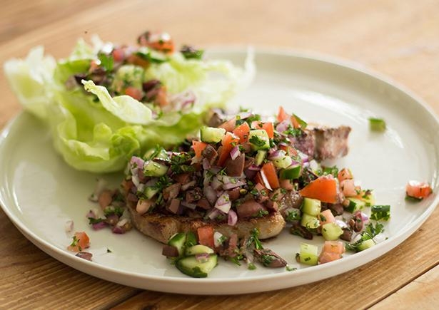 Zesty Lamb with Greek Salsa