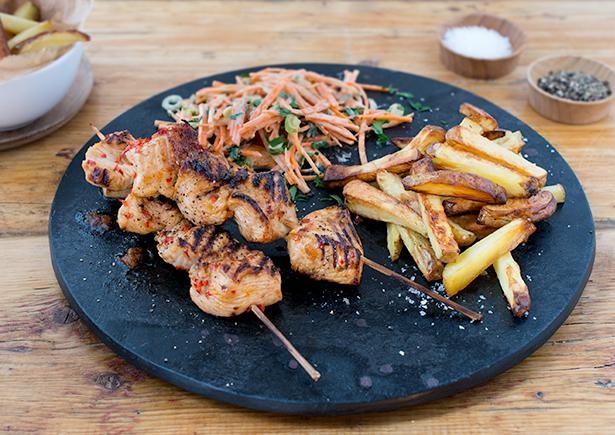 Paprika-Putenbrustspieße