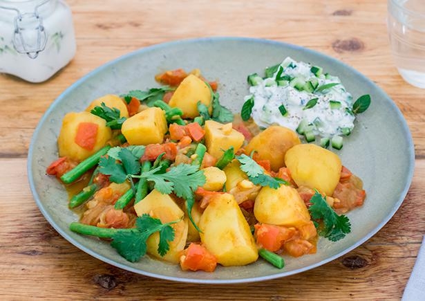 Indischer Kartoffel-Bohneneintopf