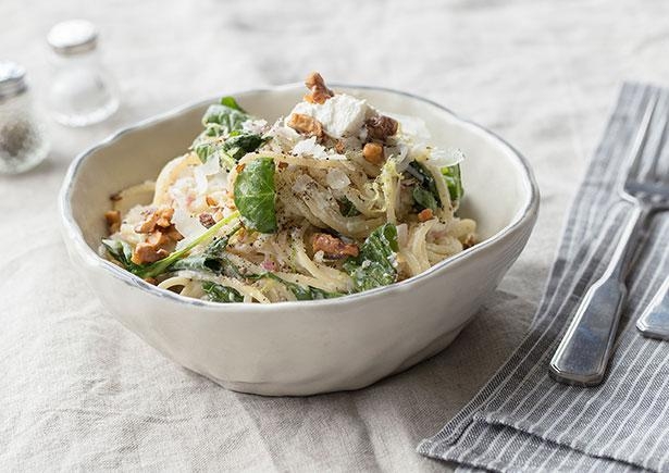 Spaghetti with Walnuts & Ricotta (v)