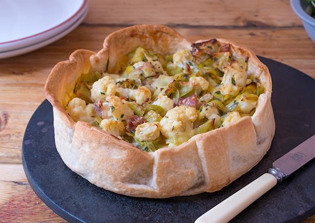 Porree-Blumenkohl-Tarte