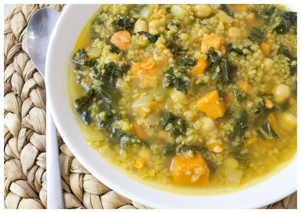 Curried Freekeh Soup