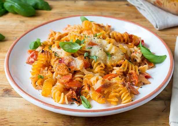 Tomaten-Mascarpone-Pastaauflauf
