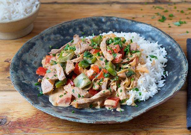 Schweinefilet in cremiger Paprikasoße