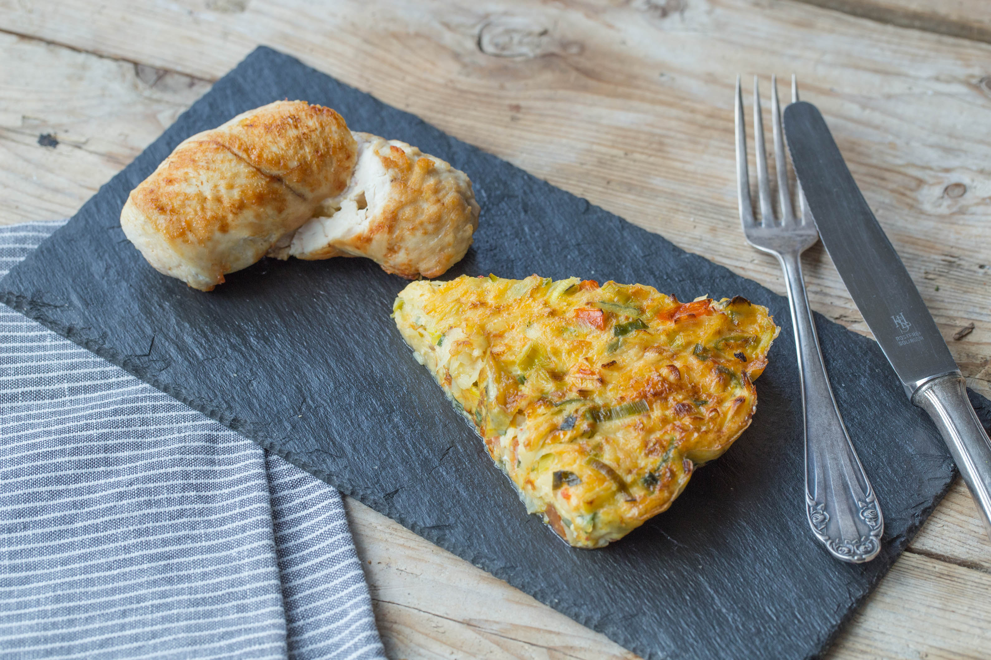 Kipcordonbleu met rösti-ovenschotel