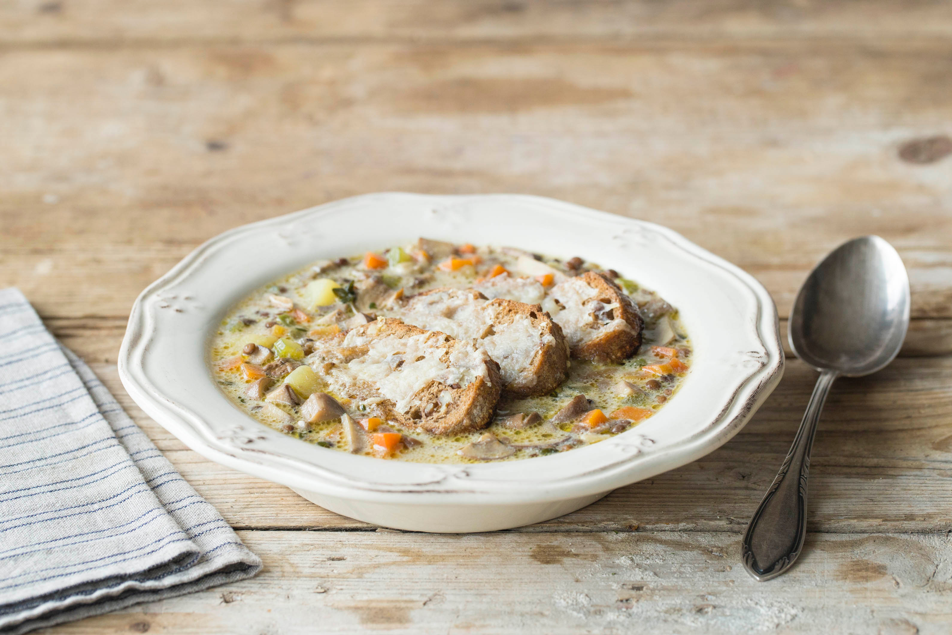 Lentil and Mushroom Soup