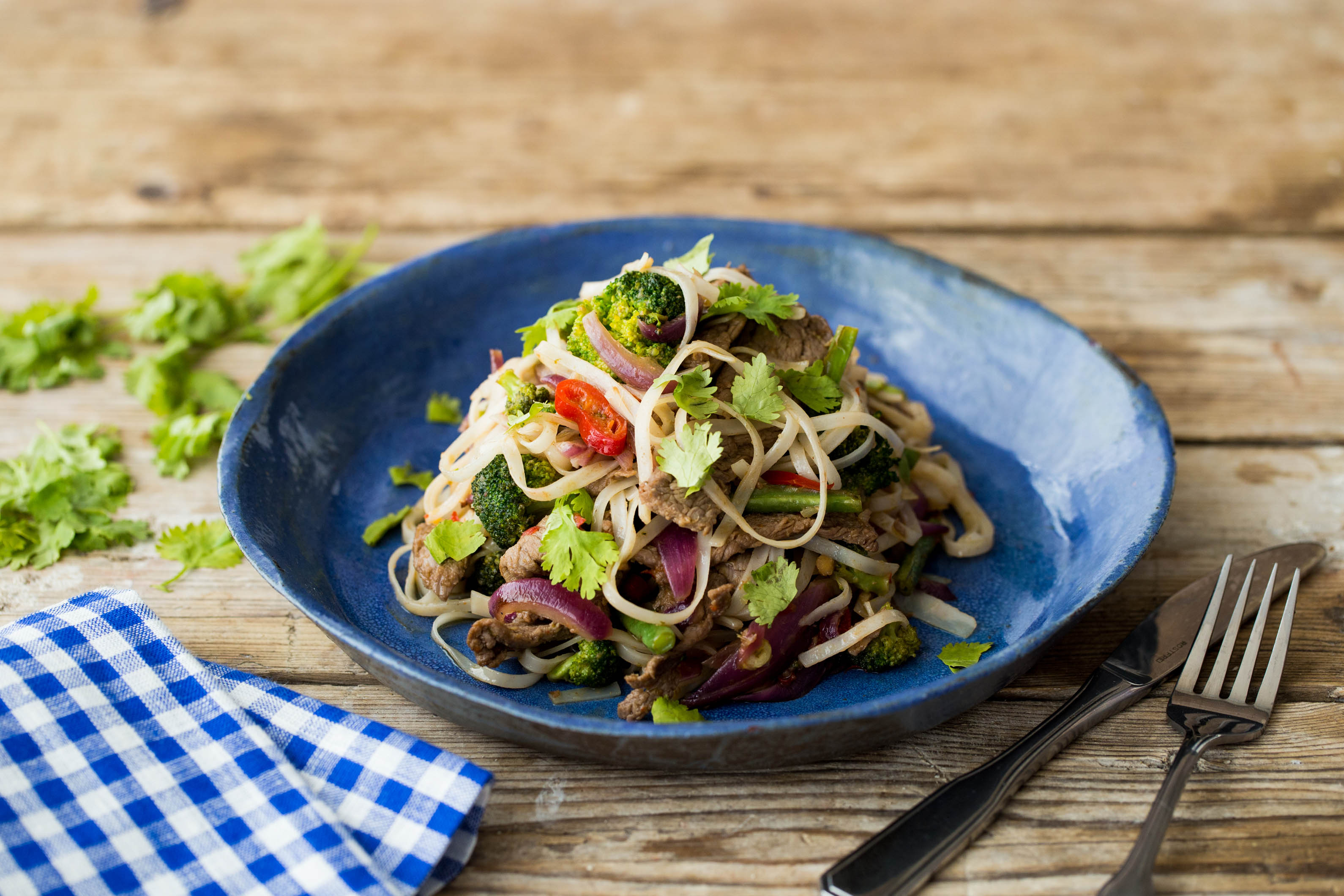 Chilli Lime Beef with Rice Stick Noodles