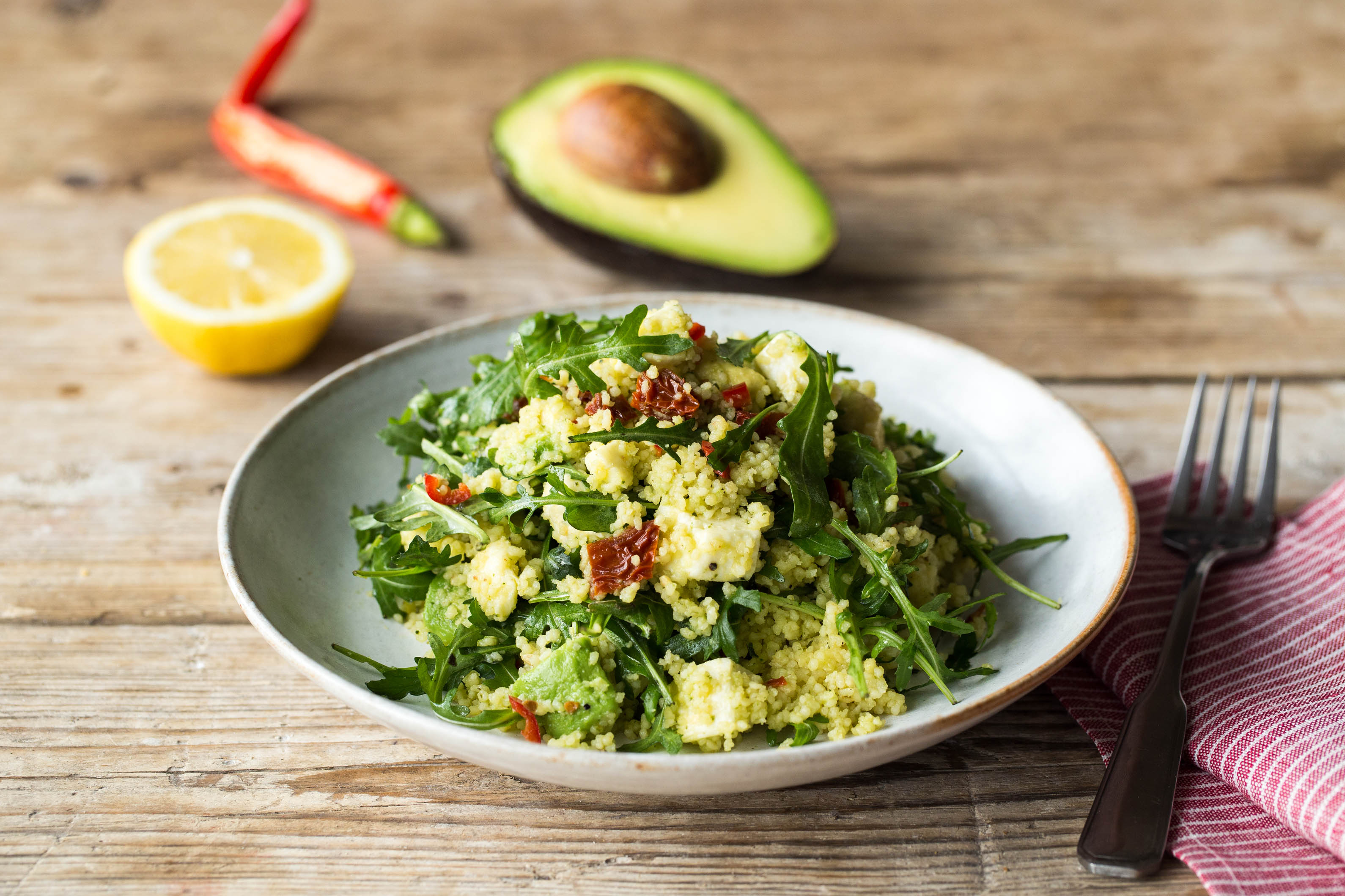 Lauwarmer Couscous-Salat “Tricolor”