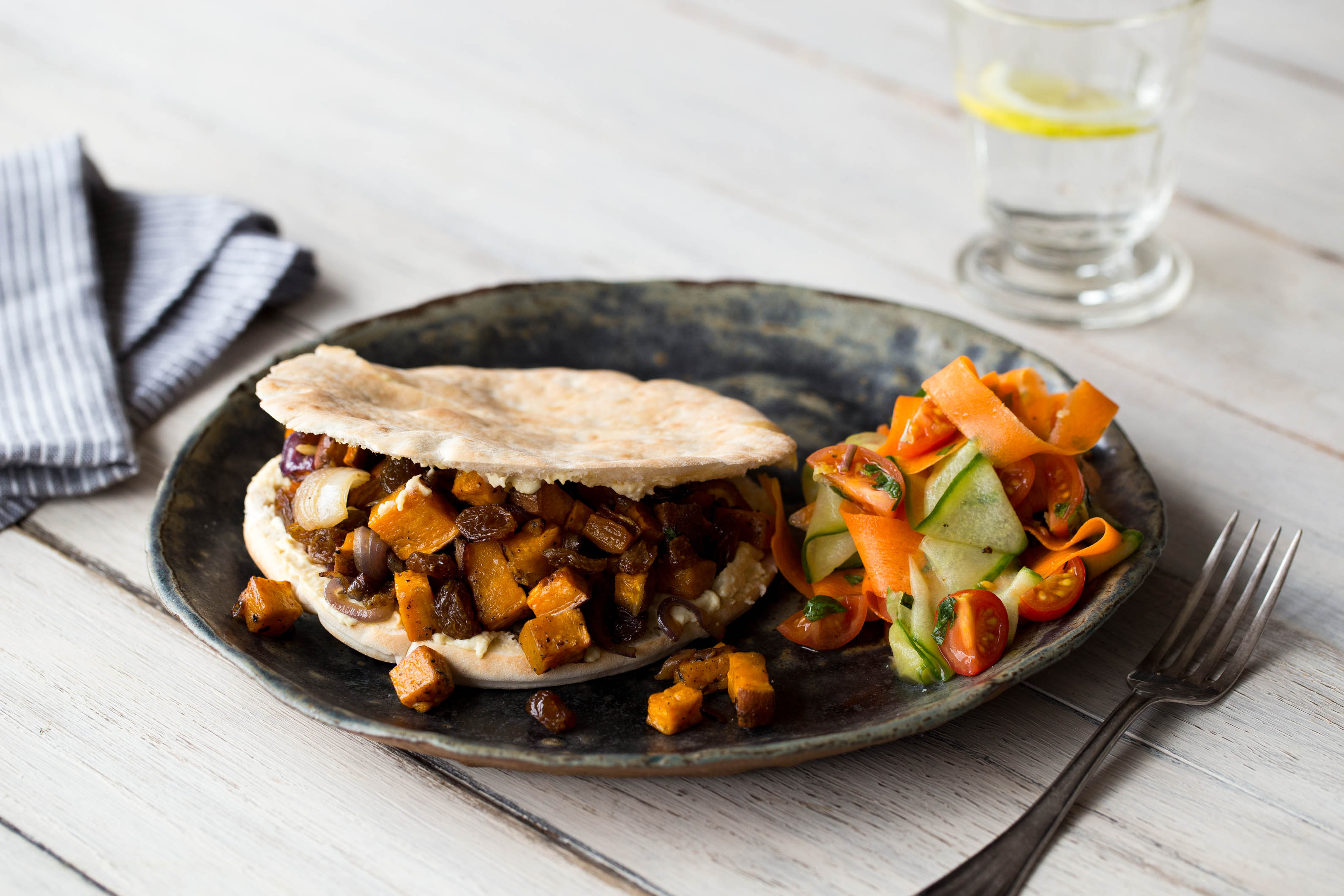 Smoky Sweet Potato Pita Pockets