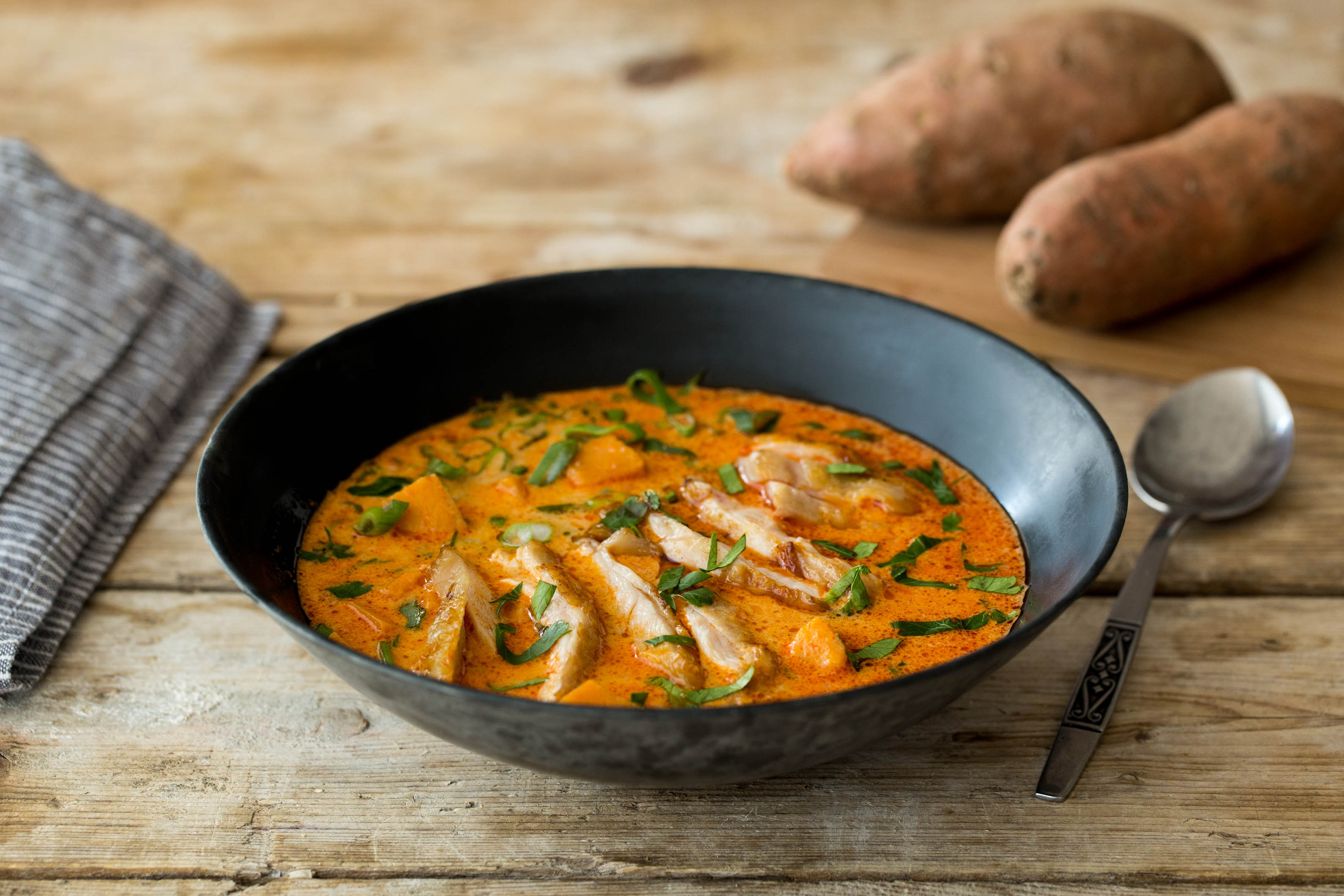 Southern Thai Mussaman and Sweet Potato Soup